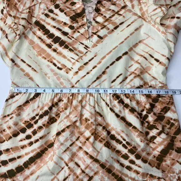 MARIE OLIVER Sema Dress Ruffle Crosshatch Size 8 - Picture 6 of 7